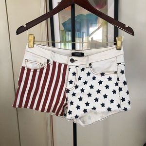 Forever 21 Red White & Blue Cutoff Shorts Size: 27